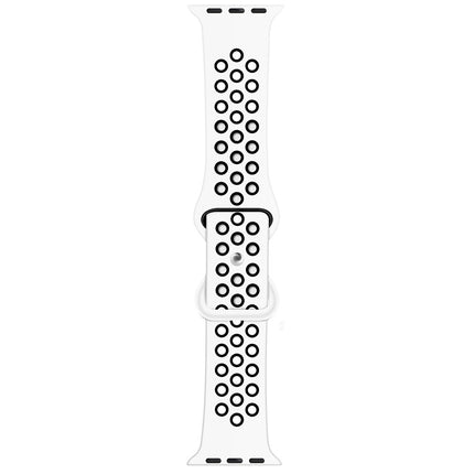 Butterfly Buckle Dual-tone Liquid Silicone Replacement Watchband For Apple Watch Series