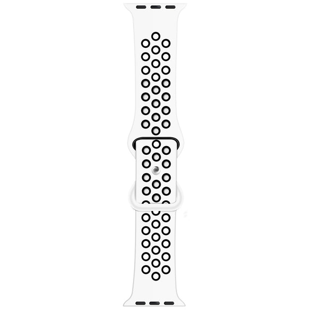 Butterfly Buckle Dual-tone Liquid Silicone Replacement Watchband For Apple Watch Series