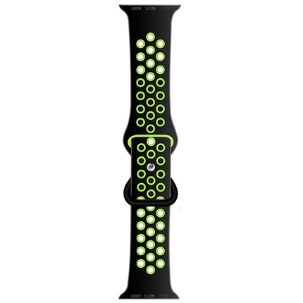 Butterfly Buckle Dual-tone Liquid Silicone Replacement Watchband For Apple Watch Series