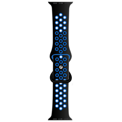 Butterfly Buckle Dual-tone Liquid Silicone Replacement Watchband For Apple Watch Series