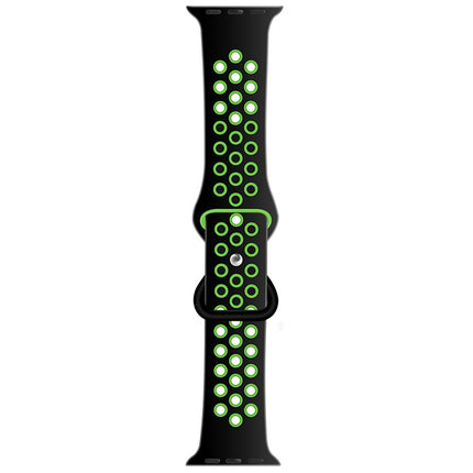 Butterfly Buckle Dual-tone Liquid Silicone Replacement Watchband For Apple Watch Series