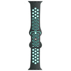 Butterfly Buckle Dual-tone Liquid Silicone Replacement Watchband For Apple Watch Series