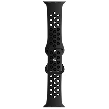 Butterfly Buckle Dual-tone Liquid Silicone Replacement Watchband For Apple Watch Series