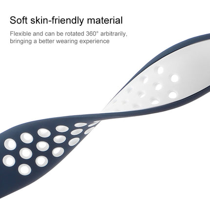 Butterfly Buckle Dual-tone Liquid Silicone Replacement Watchband For Apple Watch Series