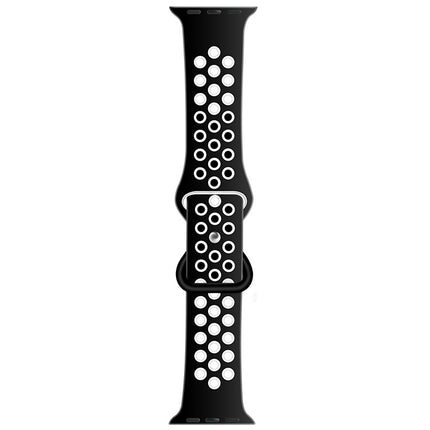 Butterfly Buckle Dual-tone Liquid Silicone Replacement Watchband For Apple Watch Series