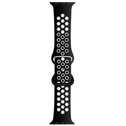 Butterfly Buckle Dual-tone Liquid Silicone Replacement Watchband For Apple Watch Series