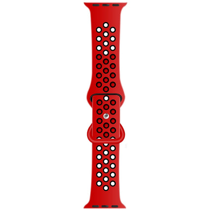 Butterfly Buckle Dual-tone Liquid Silicone Replacement Watchband For Apple Watch Series