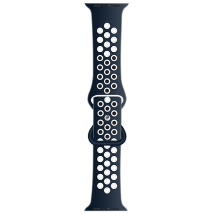 Butterfly Buckle Dual-tone Liquid Silicone Replacement Watchband For Apple Watch Series