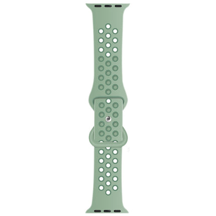 Butterfly Buckle Dual-tone Liquid Silicone Replacement Watchband For Apple Watch Series
