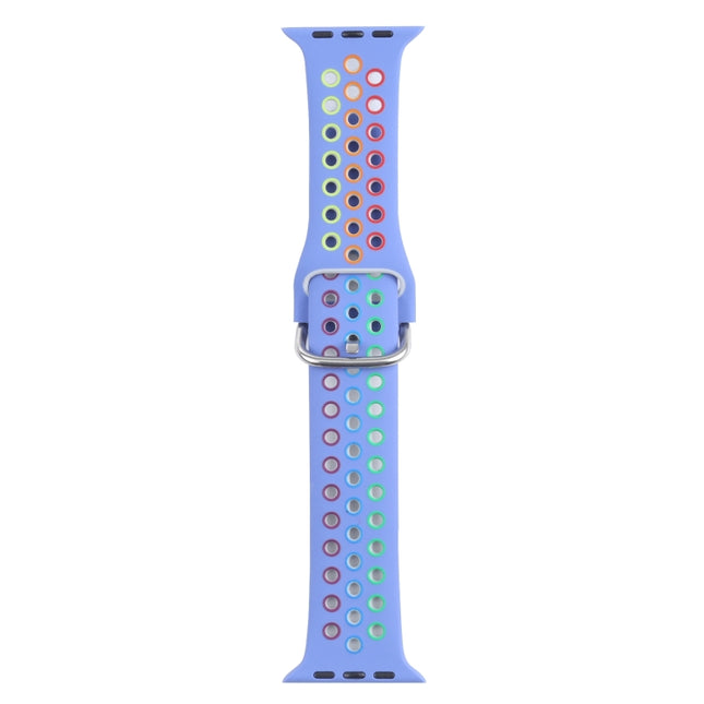 Metal Buckle Silicone Replacement Watchband For Apple Watch Series