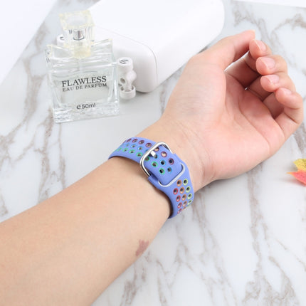 Metal Buckle Silicone Replacement Watchband For Apple Watch Series