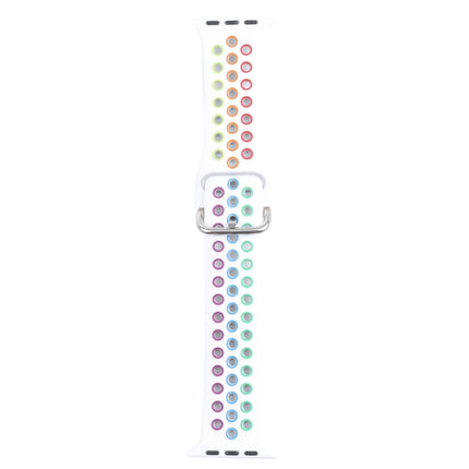 Metal Buckle Silicone Replacement Watchband For Apple Watch Series