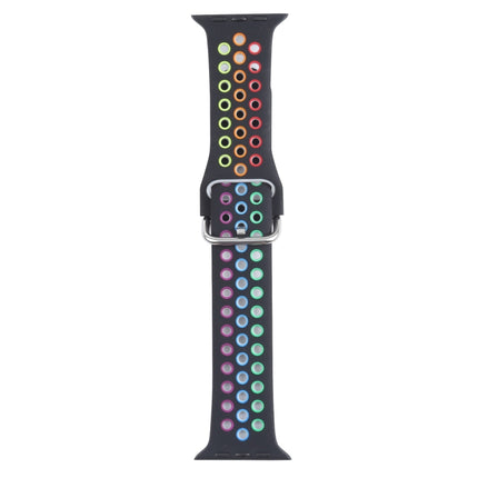Metal Buckle Silicone Replacement Watchband For Apple Watch Series, 7 41mm / 6 & SE & 5 & 4 40mm / 3 & 2 & 1 38mm, 7 45mm / 6 & SE & 5 & 4 44mm / 3 & 2 & 1 42mm - DealBuddy