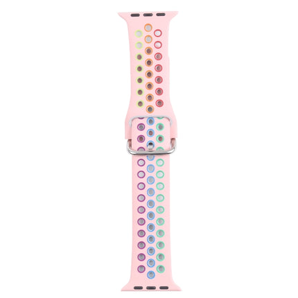 Metal Buckle Silicone Replacement Watchband For Apple Watch Series, 7 41mm / 6 & SE & 5 & 4 40mm / 3 & 2 & 1 38mm, 7 45mm / 6 & SE & 5 & 4 44mm / 3 & 2 & 1 42mm - DealBuddy