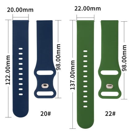 8-buckle Silicone Replacement Strap Watchband, For Huawei Watch GT 2 Pro 46mm, For Honor Magic Watch 2 42mm, For Honor Magic Watch 2 46mm, For Amazfit Pop - DealBuddy