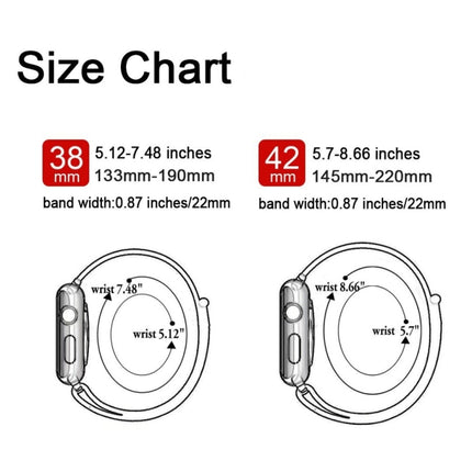 Color Matching Nylon Watchband, For Apple Watch Series 7 41mm / 6 & SE & 5 & 4 40mm / 3 & 2 & 1 38mm, For Apple Watch Series 8&7 41mm / SE 2&6&SE&5&4 40mm / 3&2&1 38mm, For Apple Watch Series 7 45mm / 6 & SE & 5 & 4 44mm / 3 & 2 & 1 42mm               ... - DealBuddy