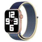 For Apple Watch Series 7 41mm / 6 & SE & 5 & 4 40mm / 3 & 2 & 1 38mm / Blue + Yellow