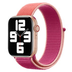 For Apple Watch Series 7 41mm / 6 & SE & 5 & 4 40mm / 3 & 2 & 1 38mm / Orange + Rose Red
