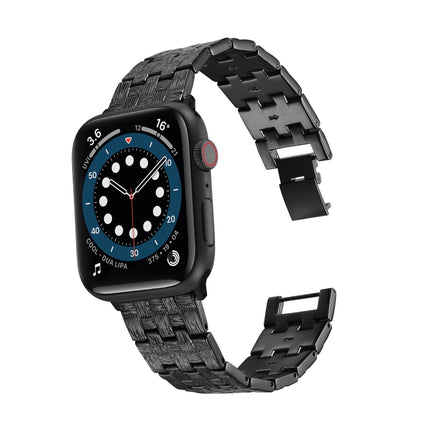 Woven Texture Stainless Steel Replacement Watchband For Apple Watch Series, 7 41mm / 6 & SE & 5 & 4 40mm / 3 & 2 & 1 38mm, 7 45mm / 6 & SE & 5 & 4 44mm / 3 & 2 & 1 42mm - DealBuddy