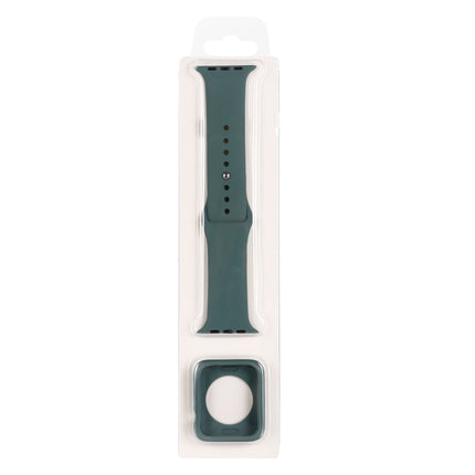 Silicone Replacement Strap Watchband + Watch Protective Case Set, For Apple Watch Series 3 & 2 & 1 38mm, For Apple Watch Series 3 & 2 & 1 42mm