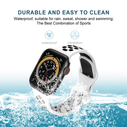 Two-color 8-buckle Silicone Replacement Strap Watchband For Apple Watch Series, 7 41mm / 6 & SE & 5 & 4 40mm / 3 & 2 & 1 38mm - DealBuddy