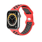 Two-color 8-buckle Silicone Replacement Strap Watchband For Apple Watch Series - DealBuddy