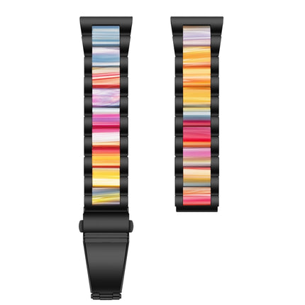 Three-beads Steel + Resin Replacement Strap Watchband, For Samsung Smart Watch 20mm, For Samsung Smart Watch 22mm - DealBuddy