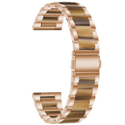 Three-beads Steel + Resin Replacement Strap Watchband, For Samsung Smart Watch 20mm, For Samsung Smart Watch 22mm - DealBuddy