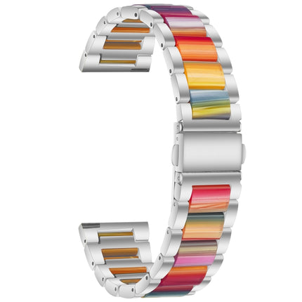 Three-beads Steel + Resin Replacement Strap Watchband, For Samsung Smart Watch 20mm, For Samsung Smart Watch 22mm - DealBuddy