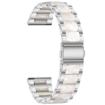 Three-beads Steel + Resin Replacement Strap Watchband, For Samsung Smart Watch 20mm, For Samsung Smart Watch 22mm - DealBuddy