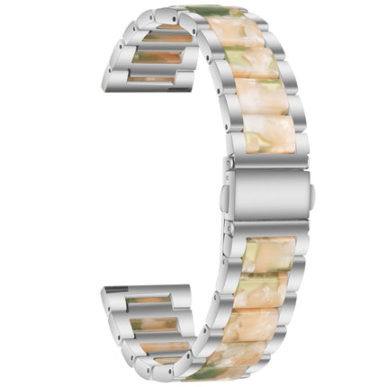 Three-beads Steel + Resin Replacement Strap Watchband, For Samsung Smart Watch 20mm, For Samsung Smart Watch 22mm - DealBuddy