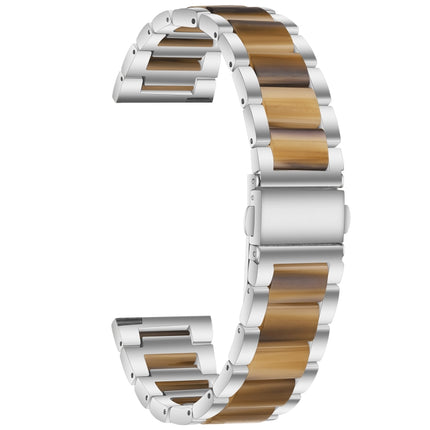 Three-beads Steel + Resin Replacement Strap Watchband, For Samsung Smart Watch 20mm, For Samsung Smart Watch 22mm - DealBuddy