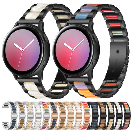 Three-beads Steel + Resin Replacement Strap Watchband