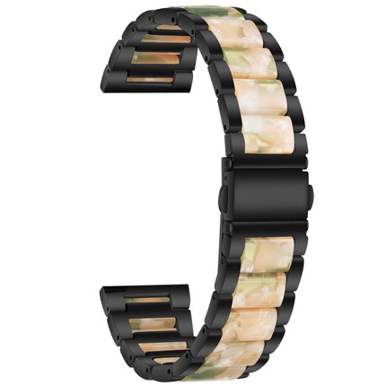 Three-beads Steel + Resin Replacement Strap Watchband, For Samsung Smart Watch 20mm, For Samsung Smart Watch 22mm - DealBuddy