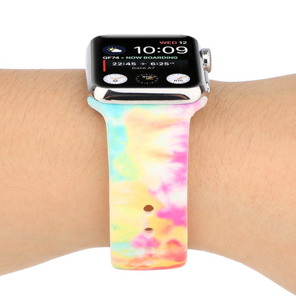 Silicone Painted Pattern Replacement Watchband For Apple Watch Series, 7 41mm / 6 & SE & 5 & 4 40mm / 3 & 2 & 1 38mm, 7 45mm / 6 & SE & 5 & 4 44mm / 3 & 2 & 1 42mm - DealBuddy