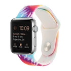 Silicone Painted Pattern Replacement Watchband For Apple Watch Series, 7 41mm / 6 & SE & 5 & 4 40mm / 3 & 2 & 1 38mm, 7 45mm / 6 & SE & 5 & 4 44mm / 3 & 2 & 1 42mm - DealBuddy