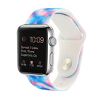 Silicone Painted Pattern Replacement Watchband For Apple Watch Series, 7 41mm / 6 & SE & 5 & 4 40mm / 3 & 2 & 1 38mm, 7 45mm / 6 & SE & 5 & 4 44mm / 3 & 2 & 1 42mm - DealBuddy