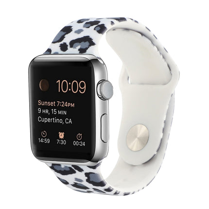 Silicone Painted Pattern Replacement Watchband For Apple Watch Series, 7 41mm / 6 & SE & 5 & 4 40mm / 3 & 2 & 1 38mm, 7 45mm / 6 & SE & 5 & 4 44mm / 3 & 2 & 1 42mm - DealBuddy