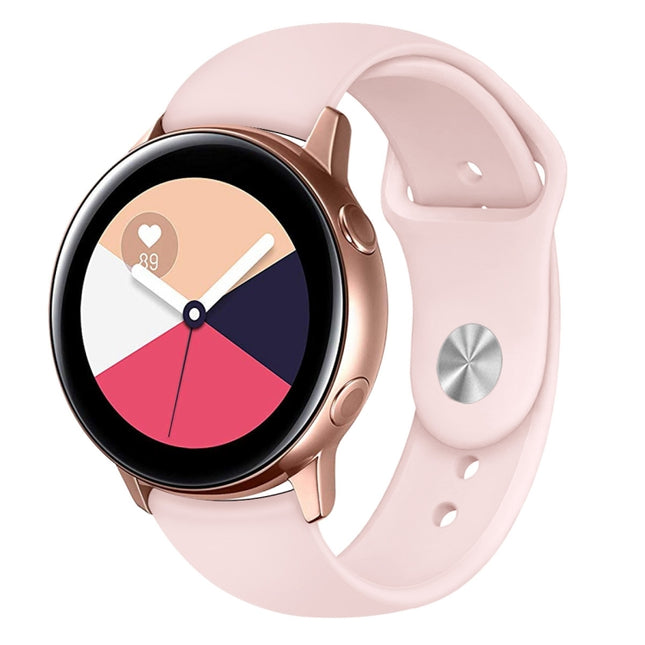 For Galaxy Watch Active 2 Smart Watch Solid Color Silicone Wrist Strap Watchband, L, S - DealBuddy