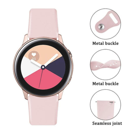 For Galaxy Watch Active 2 Smart Watch Solid Color Silicone Wrist Strap Watchband, L, S - DealBuddy