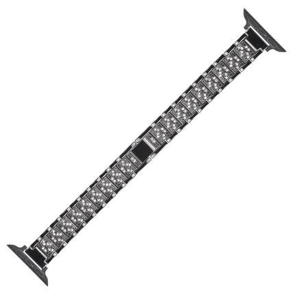14mm Three-beads Diamond Aluminum Alloy Replacement Strap Watchband For Apple Watch Series, 7 41mm / 6 & SE & 5 & 4 40mm / 3 & 2 & 1 38mm, 7 45mm / 6 & SE & 5 & 4 44mm / 3 & 2 & 1 42mm - DealBuddy