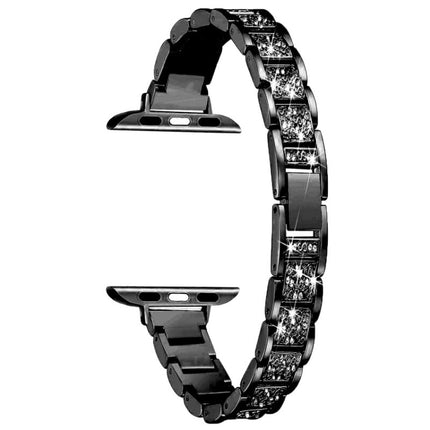 14mm Three-beads Diamond Aluminum Alloy Replacement Strap Watchband For Apple Watch Series, 7 41mm / 6 & SE & 5 & 4 40mm / 3 & 2 & 1 38mm, 7 45mm / 6 & SE & 5 & 4 44mm / 3 & 2 & 1 42mm - DealBuddy