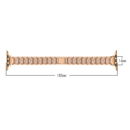 14mm Three-beads Diamond Aluminum Alloy Replacement Strap Watchband For Apple Watch Series, 7 41mm / 6 & SE & 5 & 4 40mm / 3 & 2 & 1 38mm, 7 45mm / 6 & SE & 5 & 4 44mm / 3 & 2 & 1 42mm - DealBuddy