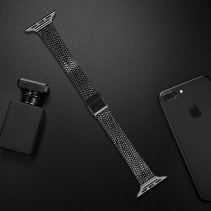 14mm Seven-beads Double Safety Buckle Slim Steel Replacement Strap Watchband For Apple Watch Series, 7 41mm / 6 & SE & 5 & 4 40mm / 3 & 2 & 1 38mm, 7 45mm / 6 & SE & 5 & 4 44mm / 3 & 2 & 1 42mm - DealBuddy