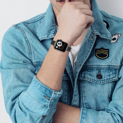 14mm Seven-beads Double Safety Buckle Slim Steel Replacement Strap Watchband For Apple Watch Series - DealBuddy