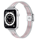 7 41mm / 6 & SE & 5 & 4 40mm / 3 & 2 & 1 38mm / Silver Pink