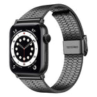 Seven-beads Double Safety Buckle Steel Replacement Strap Watchband For Apple Watch Series, 7 41mm / 6 & SE & 5 & 4 40mm / 3 & 2 & 1 38mm, 7 45mm / 6 & SE & 5 & 4 44mm / 3 & 2 & 1 42mm - DealBuddy