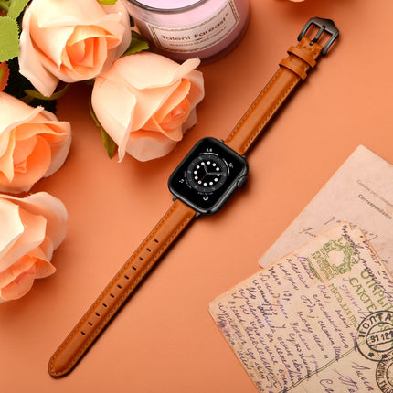 Business Style Leather Replacement Strap Watchband For Apple Watch Series - DealBuddy