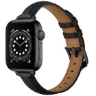 Business Style Leather Replacement Strap Watchband For Apple Watch Series, 7 41mm / 6 & SE & 5 & 4 40mm / 3 & 2 & 1 38mm, 7 45mm / 6 & SE & 5 & 4 44mm / 3 & 2 & 1 42mm - DealBuddy