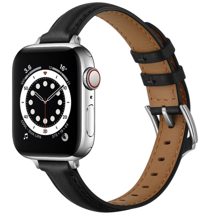 Business Style Leather Replacement Strap Watchband For Apple Watch Series, 7 41mm / 6 & SE & 5 & 4 40mm / 3 & 2 & 1 38mm, 7 45mm / 6 & SE & 5 & 4 44mm / 3 & 2 & 1 42mm - DealBuddy